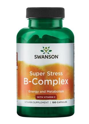 Антистрессовый комплекс супер-стресс super stress b-complex от swanson, 100 капсул