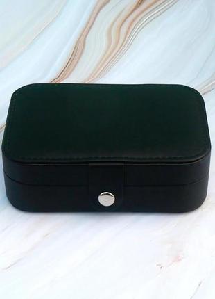 Шкатулка - органайзер для хранения ювелирных украшений 16 см х 11,5 см черный
