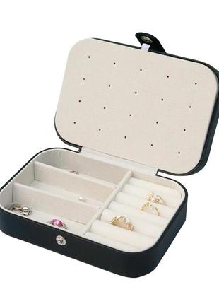 Шкатулка - органайзер для хранения ювелирных украшений 16 см х 11,5 см черный