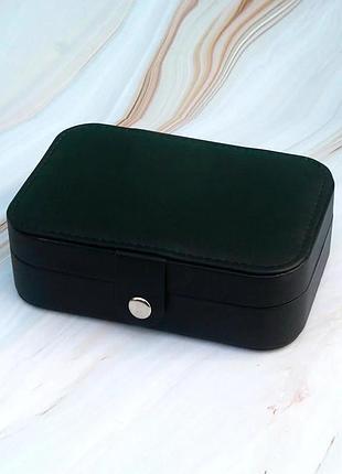 Шкатулка - органайзер для хранения ювелирных украшений 16 см х 11,5 см черный