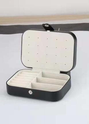 Шкатулка - органайзер для хранения ювелирных украшений 16 см х 11,5 см черный