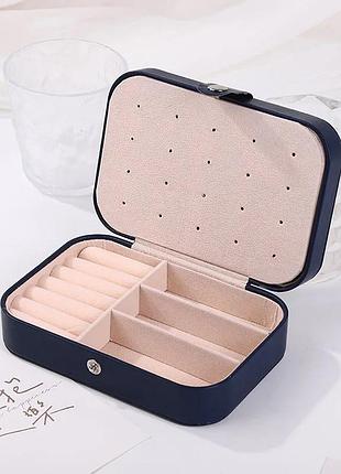 Шкатулка - органайзер для хранения ювелирных украшений 16 см х 11,5 см черный