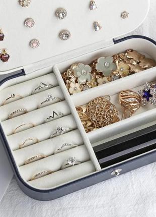 Шкатулка - органайзер для хранения ювелирных украшений 16 см х 11,5 см черный