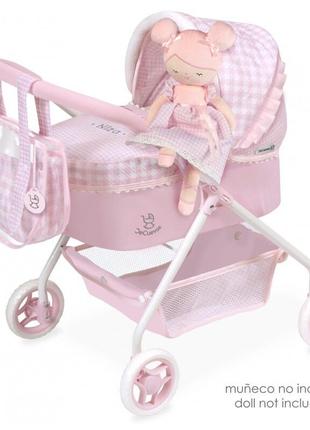 Кукольная металлическая классическая коляска с сумкой decuevas 86046 серии ницца
