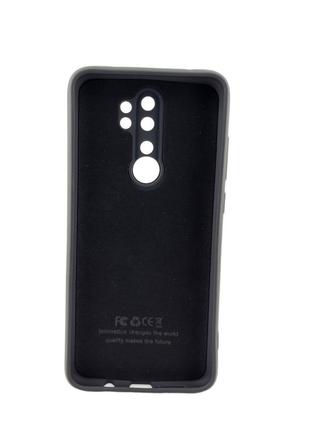 Чохол silicone case для телефона xiaomi redmi note 8 pro бампер із мікрофіброю чорний 3