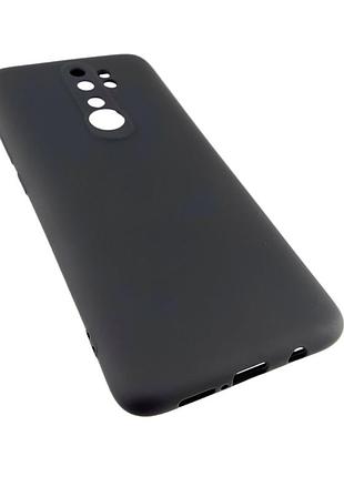 Чохол silicone case для телефона xiaomi redmi note 8 pro бампер із мікрофіброю чорний 2