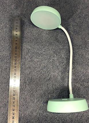 Настольная аккумуляторная лампа ms-13, usb светильник, аккумуляторная настольная лампа. цвет: зеленый3 фото