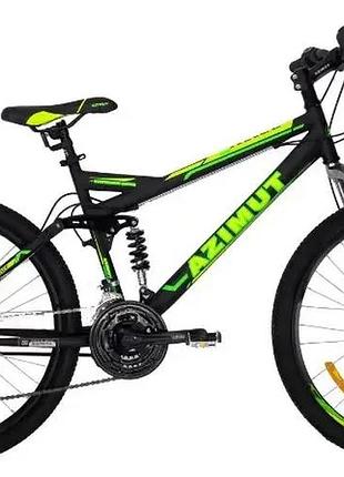 Велосипед спортивний 26 дюймів рама 18 дюймів azimut race gfrd двопідвісний гірський shimano