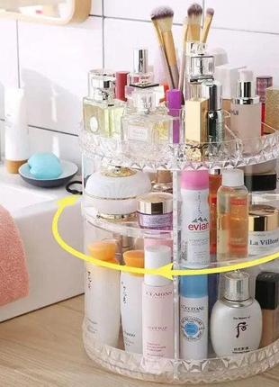 Органайзер, що обертається на 360° для макіяжу, органайзер для зберігання косметики, тримач для кистей для парфумерії
