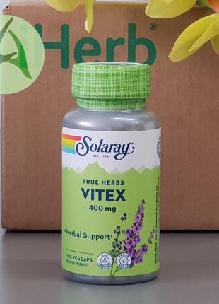 Solaray, vitex, вітекс, 400 мг, 100 капсул
