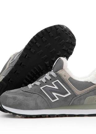 New balance 574 мех winter кроссовки нью баланс зимние мужские и женские6 фото