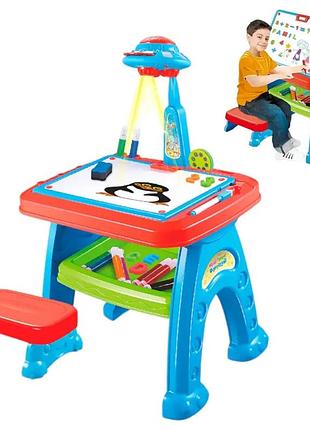 Мольберт детский (магнитный столик для рисования с проектором) limo toy (ak 0005)