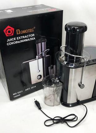 Соковыжималка domotec ms-5221 1000 w, соковыжималка универсальная соковыжималка электро на стакан