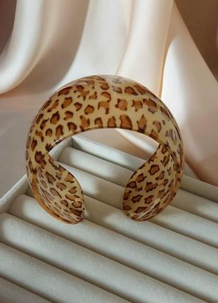 Браслет женский леопардовый принт