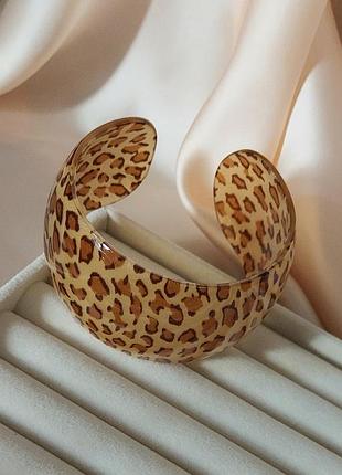 Браслет женский леопардовый принт