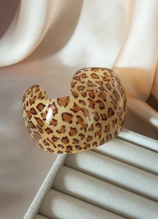 Браслет женский леопардовый принт