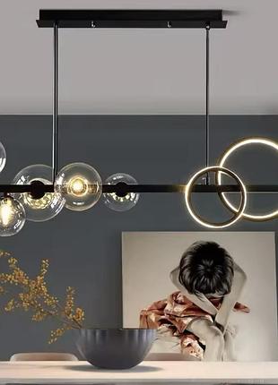 Видовжена люстра в стилі лофт №6166