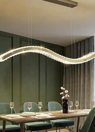 Подовжена кришталева люстра № 511183/80gd