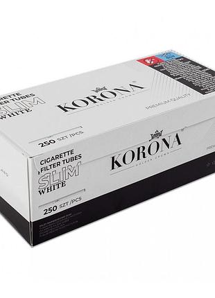 Гильзы korona slim white (250шт)