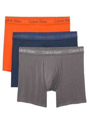 Набір трусів-шортів чоловічих бавовняних calvin klein s 3 шт комбінований