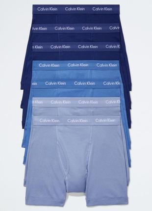 Набір трусів-шортів чоловічих бавовняних calvin klein s 7 шт комбінований