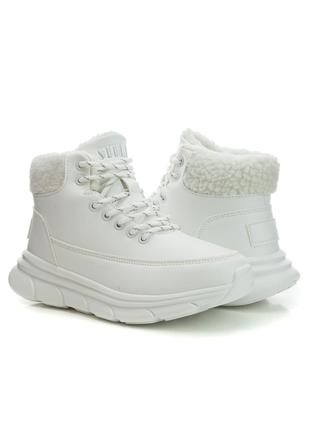 Жіночі кросівки 65265 білі еко шкіра