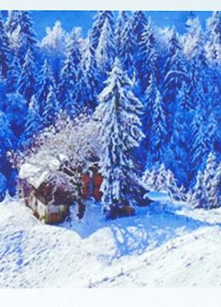 Алмазна мозаїка js 20413  "tk group", 20х30 см, "засніжений ліс", в коробці