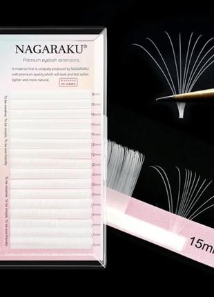 Ресницы nagaraku mix (белые ) 0.07c нагараку микс