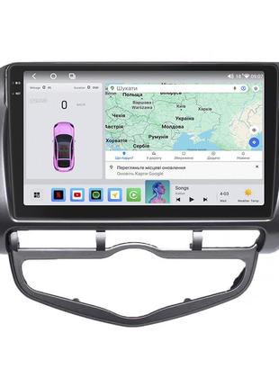 Штатная магнитола 9" lesko для honda jazz i рестайлинг auto ac 2005-2008 4/64 qled carplay 360 prime 3шт