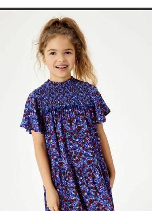 Летнее платье в цветочки на девочку next 8 лет