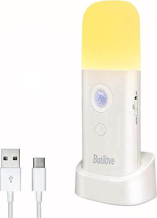 Датчик руху нічний світильник перезаряджуваний портативний usb-кабель бездротовий настінний світильник з ав