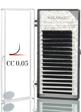 Вії nagaraku mix 0.05cc (7-15 мм) нагараку мікс
