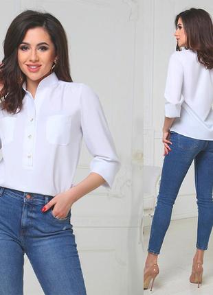 Стильна жіноча блузка з довгим рукавом блуза повсякденна літня блузка на повних жінок блуза красива4 фото