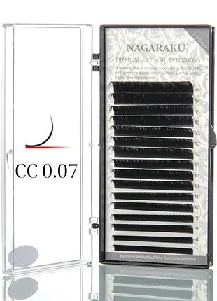 Вії nagaraku mix 0.07cc (7-15 мм) нагараку мікс