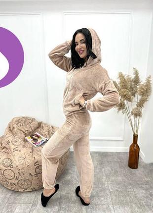 Махровий жіночий костюм-піжама "palmira"
+великі розміри 
арт.: 0017