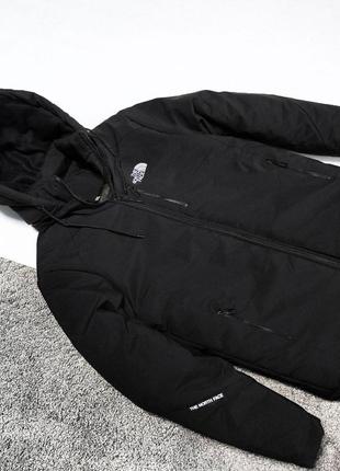 Теплища зимняя куртка the north face 700 черная (рефлектив)❄️