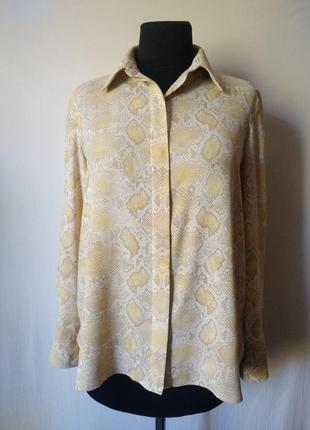 Рубашка змеиный принт mango