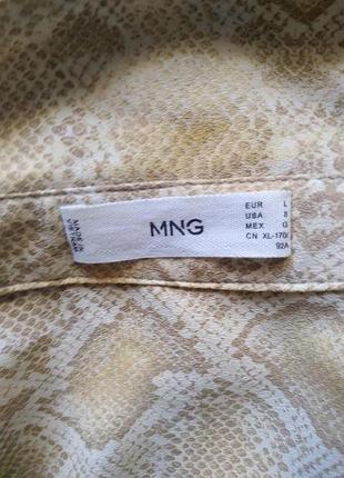 Рубашка змеиный принт mango9 фото