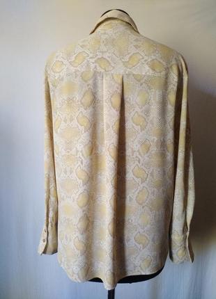 Рубашка змеиный принт mango7 фото