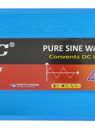 Преобразователь напряжения инвертор powerone plus 400w с чистой синусоидой ac/dc 12v blue (3sm_520833051)2 фото