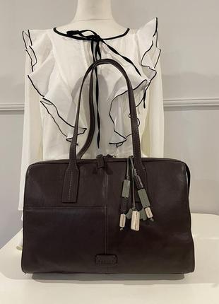 Кожаная большая сумка для документов бренд radley2 фото