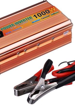 Преобразователь напряжения инвертор ukc ssk 1000w ac/dc 12v-220v gold (3_00374)