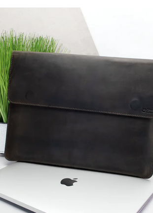 Чехол для macbook air 13" кожаный на магнитах (папка-конверт а4)