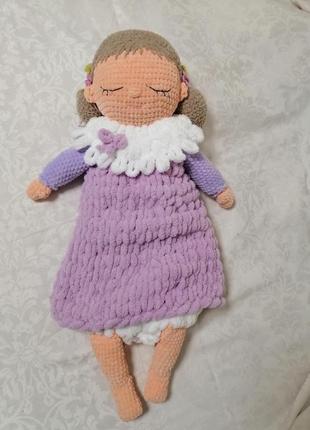 Кукла большая, пижамница кукла, игрушки вязаные