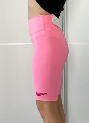 Трендовые лосины велосипедки шорты спортивные женские розовые h&amp;m высокая талия5 фото