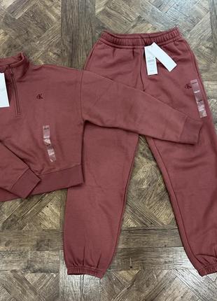 Новый утепленный, теплый костюм calvin klein, костюм на флисе ck