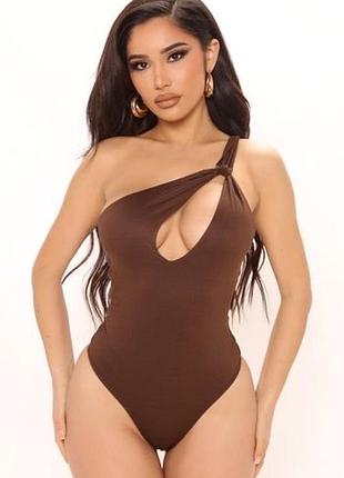 Боди купальник коричневое от shein