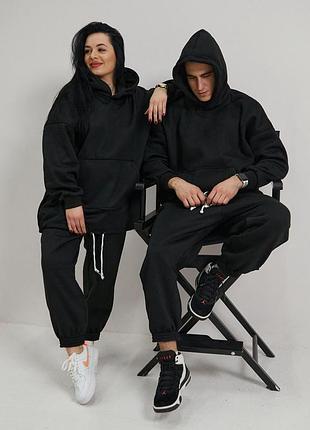 Костюм овер зима черный