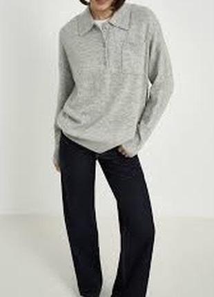 Легкий джемпер оверсайз polo