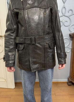 Кожаная винтажная куртка belstaff black prince